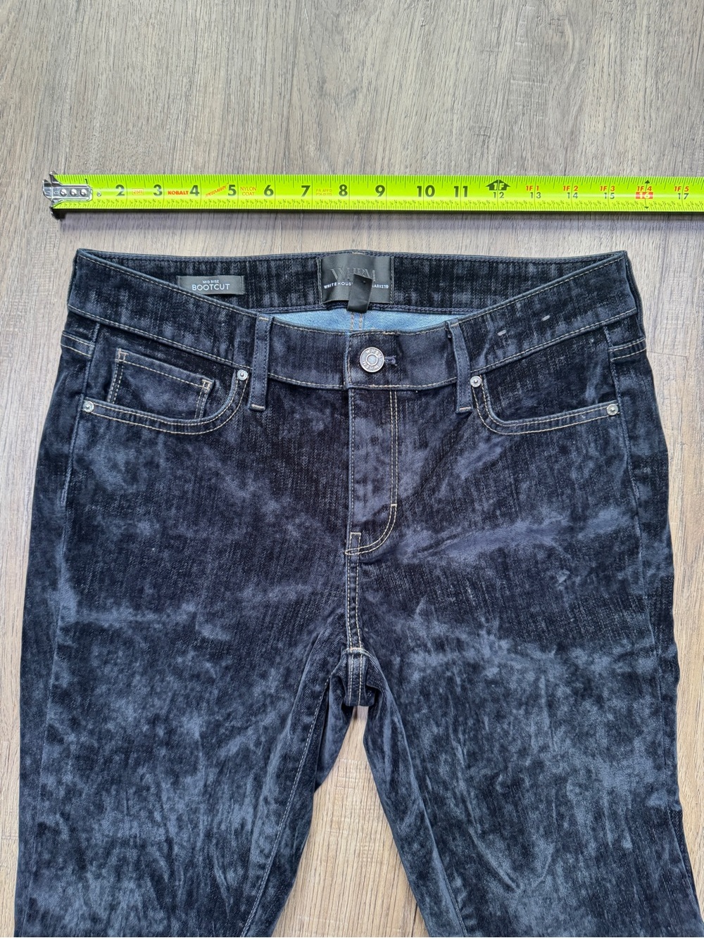 White House Black Market Velour - Velvet MID RISE Bootcut Pants - Size 2 - Picture 5 of 12